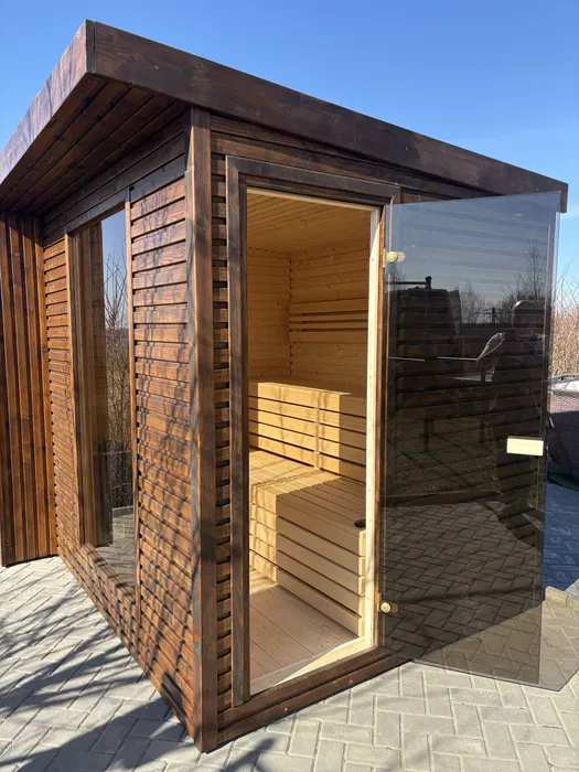 Sauna z widokiem do wnętrza